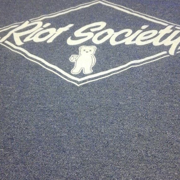 π¨ RIOT Society π₯ Shirt Made in USA πΊπΈ Small Bear Cute π» Anarchy - Picture 10 of 10